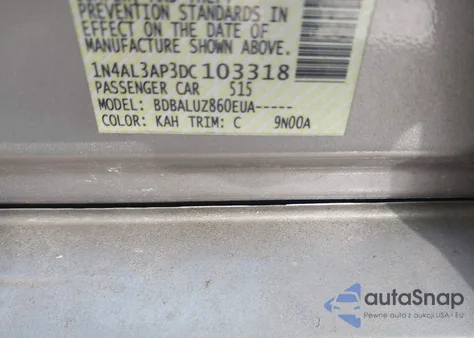 2013 Nissan Altima 2.5 Sv from USA, damaged, VIN 1N4AL3AP3DC103318